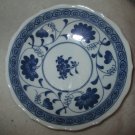 antique Japanese blue and white porcelain Scalloped bowl Dish