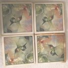 AbsorbaStone Absorbant Coasters SET 4 Hummingbirds Larry K. Martin