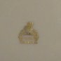 PICKARD BLUE & GOLD PLATE WITH CENTER ROSE