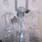 EARLY 1900's SILVER PLATE CASTOR SET WITH 5 MATCHING GLASS CONTAINERS