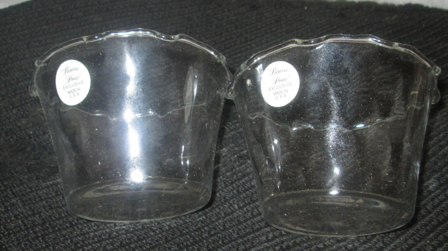 Princess House #458   2 Crystal Votive Holders NIB
