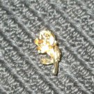 LAPEL PIN OPEN LONG STEM ROSE GOLD IN COLOR LAPEL PIN OPEN LONG STEM ROSE GOLD IN COLOR