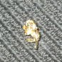 LAPEL PIN OPEN LONG STEM ROSE GOLD IN COLOR