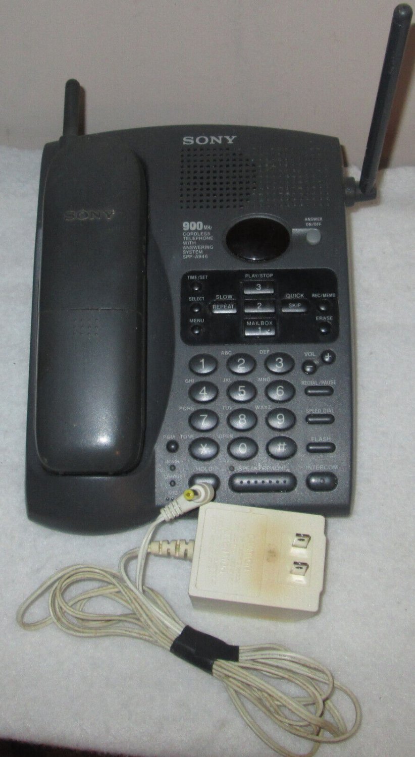 Sony SPP-A946 Cordless Phone & Digital Answering Machine 900mhz