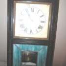 Antique SEIKOSHA wall clock made in Japan with Stain Glass lower panel