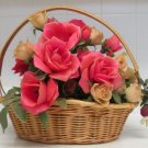 Artificial Planter Basket Faux Indoor House Plant Woven Basket with Handle Artificial Planter Basket Faux Indoor House Plant Woven Basket with Handle
