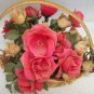 Artificial Planter Basket Faux Indoor House Plant  Woven Basket with Handle