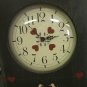 QUARTZ WALL MANTLE CLOCK HEARTS DUCKS GEESE WOOD FRAME