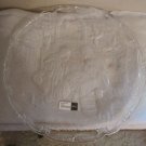 Mikasa Christmas Nativity Scene 16” Round Plate Dish Clear Frosted Etched Glass