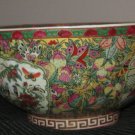 Medium Chinese Export Porcelain Famille Rose Medallion Punch Bowl 19th Century Medium Chinese Export Porcelain Famille Rose Medallion Punch Bowl 19th Century