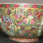 Medium Chinese Export Porcelain Famille Rose Medallion Punch Bowl 19th Century