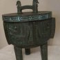 James Mont Bronze Asian Ice Bucket Mid-Century Chinese Faux Bronze Patina Jade