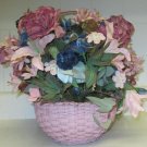 Large Artificial Flower Planter woven Basket Faux Indoor House Plant with Handle Large Artificial Flower Planter woven Basket Faux Indoor House Plant with Handle