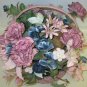 Large Artificial Flower Planter woven Basket Faux Indoor House Plant with Handle