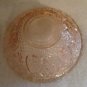 Vintage Cut Glass Candy Dish Pink with Lid Heart and Fleur-De-Lis Pattern KIG