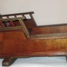 Mid Century Rocking Doll Baby Bed Album / Magazine Rack