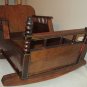 Mid Century Rocking Doll Baby Bed Album / Magazine Rack