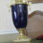 Limoges Two 5 Stick Candelabra Gilded Brass Blue Sevres Porcelain quartz clock