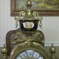 Limoges Two 5 Stick Candelabra Gilded Brass Blue Sevres Porcelain quartz clock