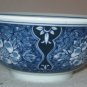 ANTIQUE CHINESE EXPORT CANTON WHITE & BLUE SET OF 3 BOWLS