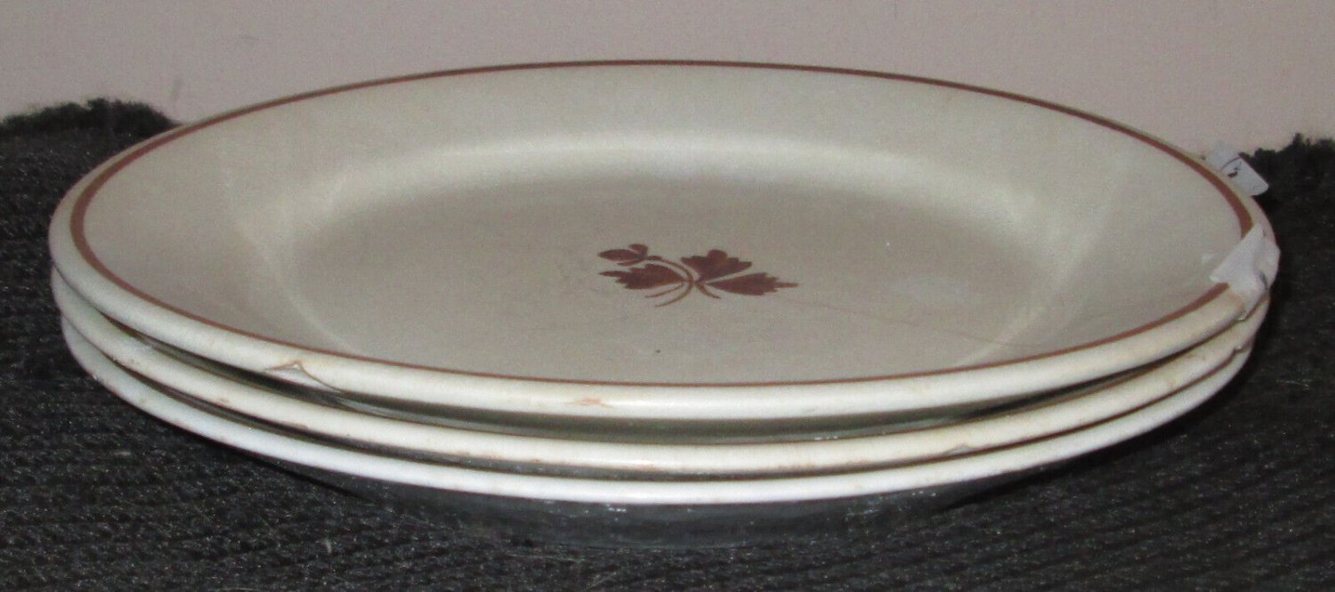 Royal Ironstone China Tea Leaf Salad/Dinner Plate Alfred Meakin England&Acirc;&nbsp;7 pcs