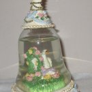 wIND UP Music Box Swan Snow Globe Roses Heart on top