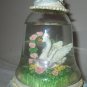 wIND UP Music Box Swan Snow Globe Roses Heart on top