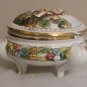 CAPODIMONTE ITALY NUDE CHERUB   TRINKET BOX FOOTED