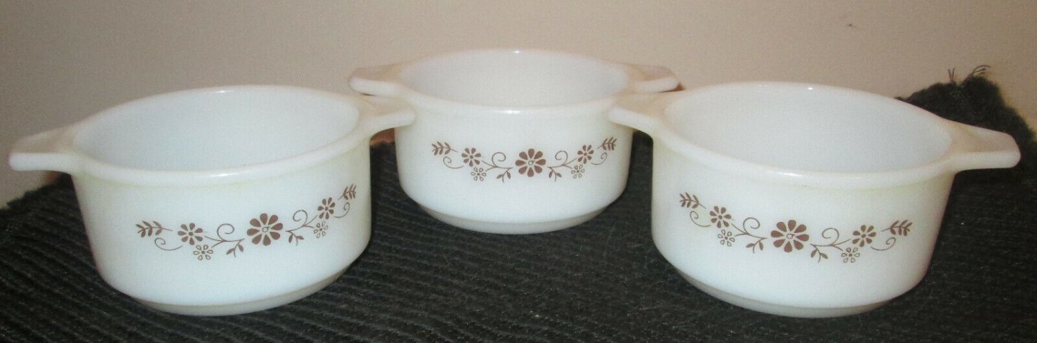 Set of 3 Dynaware Pyro-o-rey Dishes Bowl casserole dish