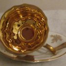WHITE & GOLD LINDNER KUEPS BAVARIA TEA CUP & SAUCER