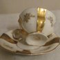 WHITE & GOLD LINDNER KUEPS BAVARIA TEA CUP & SAUCER