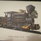 Northern Pacific Railroad 1870 Print Steam Engine Trains