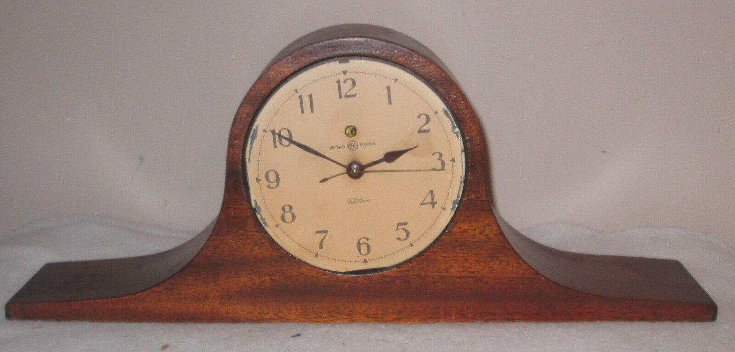 Vintage General Electric Model 3H06 Wooden Mantle Clock Parts / restoration