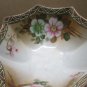 Porcelain Nippon 8 Sided Hand Painted Candy Dish Floral Design + 2 Individual