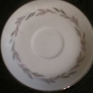 Noritake Graywood 6041 Demitasse Saucer Gray Platinum Leaf Trim