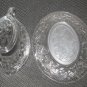 PRINCESS HOUSE FANTASIA 2 PC CRYSTAL GRAVY BOAT W/UNDER PLATE #543 NIB