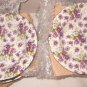 FORMALITIES by BAUM BROS Purple Pansy Chintz Gold Soup Bowls