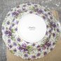 FORMALITIES by BAUM BROS Purple Pansy Chintz Gold Soup Bowls