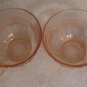 2 vintage pink depression glass teacup coffee cup