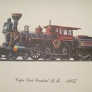 CAPE COD CENTRAL Railroad 1867 Print Steam Engine Trains