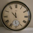 SUNBEAM QUARTZ ROUND CLOCK WITH SEPARATE SECONDS DIAL GOLD TONE MODEL 882 SUNBEAM QUARTZ ROUND CLOCK WITH SEPARATE SECONDS DIAL GOLD TONE MODEL 882