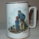 Norman Rockwell Looking Out to Sea  Porcelain Tankard Mug Cup