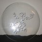 Princess House Blue Butterfly in Peach Daisies Gold Lined Crystal Platter #070