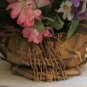 Artificial Colorful Flowers Planter Woven Basket w/Handle Indoor House Plant