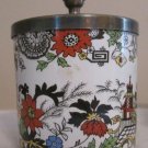 Jam Mustard Chutney Jar   Silverplate Lid Pagoda