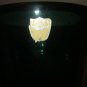 BAYEL SPECKLED CRYSTAL CRISTAL GREEN VASE FRANCE CENTERPIECE