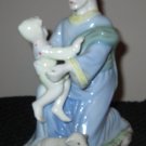 PORCELAIN CHRIST JESUS WITH CHILD & LAMB