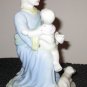 PORCELAIN CHRIST JESUS WITH CHILD & LAMB
