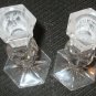 PAIR LEAD CRYSTAL CANDLESTICKS CENTERPIECE