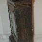 QUARTZ CLOCK WOOD MANTEL SECOND HAND GOLD COLORED TRIM BROWN